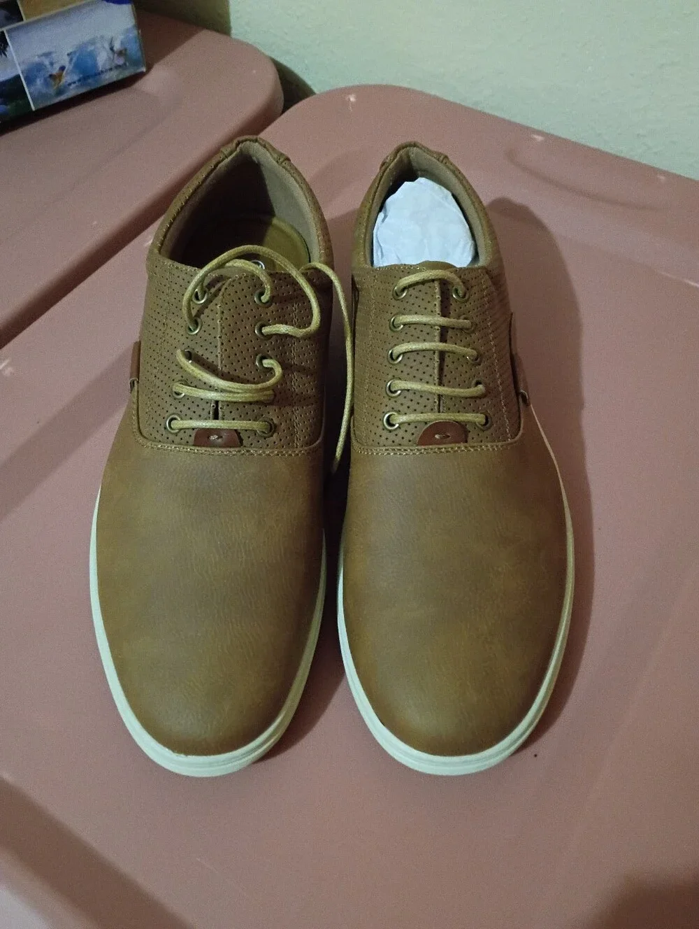Men's Aloha Island Size 12 Casual Lace-Up Shoes in Brown